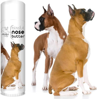 The Blissful Dog Show Boxer Nose Butter for Dry, Cracked Skin, Lick-Safe Dog Nose Balm with Moisturizing Shea Butter, Almond, Olive, and Essential Oils, Pet Supplies, Uncented, 0.50 oz.