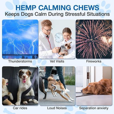 Calming Chews for Dogs(180 Cts), Advanced Неmр Dog Calming Chews, Anxiеty Rеlief Treats Help with Separation, Composure, Barking, Thunderstorms, Strеss Rеlief,