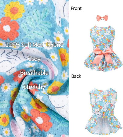 CuteBone Dog Mesh Dress Puppy Sundress Pet Outfit Summer Fashion for Small Dogs Girl Cat Clothes