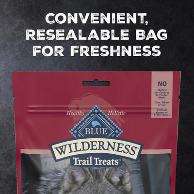 Blue Buffalo Wilderness Trail Treats Salmon Crunchy Dog Biscuits, Grain-Free & High-Protein, Bite-Sized Training Treats Made with Real Salmon & Natural Ingredients, 24-oz Bag