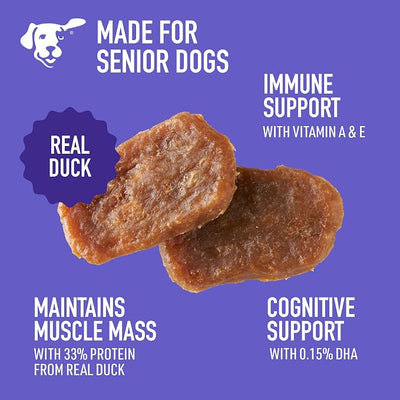 Dogswell Lifestage Senior Treats Mini Soft Strip Duck, 4oz. Bag