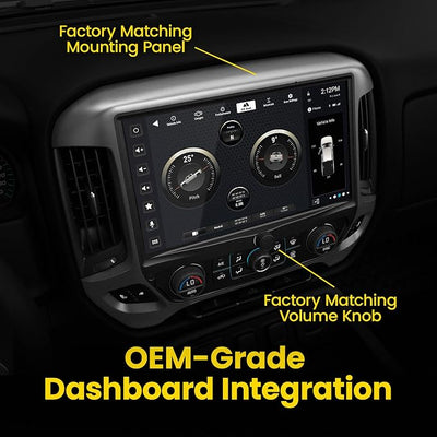 Stinger HORIZON12 Silverado/Sierra (2014-18) 12.8” Full HD Touchscreen Car Stereo, Wireless Apple CarPlay/Android Auto Radio, Bluetooth Receiver Head Unit, Off-Road Gauges, GPS, Hi-Fi Audio, EQ