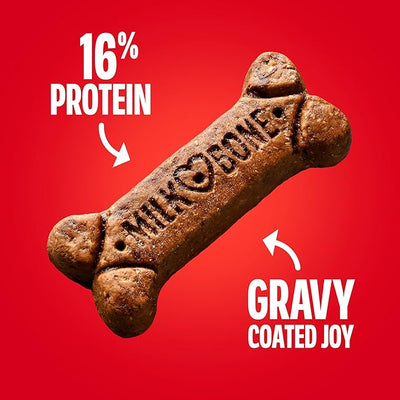 Milk-Bone GravyBones Dog Biscuits, Gravy Coated Small Dog Treats, 7 Lb. Box