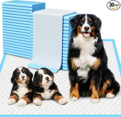 Extra Large Puppy Pads 28" x 34"-30 Count, Super Absorbent Dog Pee Pads Quick Drying Leak-Proof X-Large Dog Training Pads Disposable Training Pads for Dogs Puppies Cats