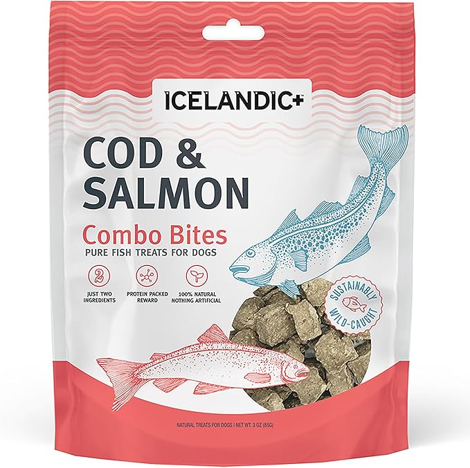 Icelandic+ Plus Cod & Salmon Combo Bites Dog Treat 3.0-oz Bag