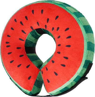 Recovery Donut Collar for Dogs & Cat,Inflatable Dog Collar Alternative After Surgery,Soft Cone for Large Medium Small Pet(Watermelon,Medium+)