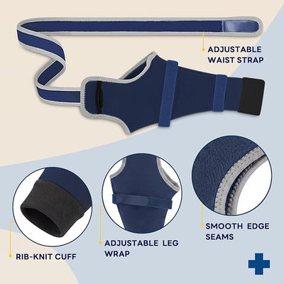 Dog Sleeve for Rear Legs to Stop Licking, Upgraded Recovery Sleeve for Hind Back Leg Wounds,TPLO, ACL Surgery, Light Comfortable Cone Alternative, Left,XS, Blue