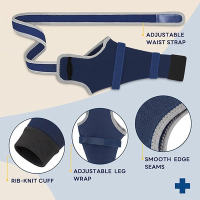 Dog Sleeve for Rear Legs to Stop Licking, Upgraded Recovery Sleeve for Hind Back Leg Wounds,TPLO, ACL Surgery, Light Comfortable Cone Alternative, Left,2XL, Blue