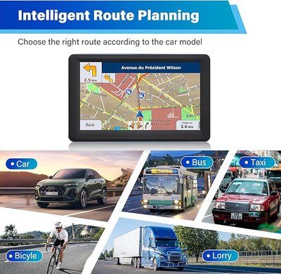 GPS Navigator for Car Truck RV - 7'' HD Touchscreen Navigation System, Latest 2026 Maps Free Lifetime Updates, Speed & Red Light Warning, Turn-by-Turn Voice Guidance for All Cars
