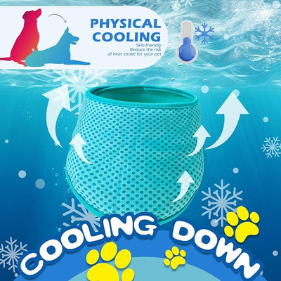 EXPAWLORER Dog Cooling Bandana - 2 Pack Instant Cooling Dog Bandanas, Chill Out Pet Cool Scarf Summer Essentials Ice Neck Cooler Wrap, Prevent Sunstroke for Small Medium Large Dogs, Green Pink L