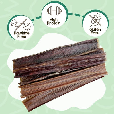 Nature Gnaws Beef Gullet Chews for Large Dogs 9-10" (50 Count) - Natural Beef Jerky Stick Dog Chew Treats - Rawhide Free