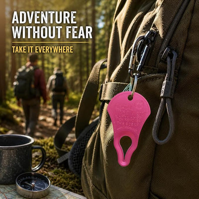 The Original Tick Key - Tick Detaching Device - Portable, Safe and Highly Effective Tick Detaching Tool (Raspberry)