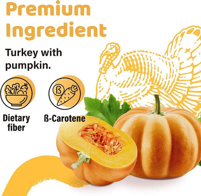 iPaw 5 Stock-Up Combo Turkey Dog Treats, SQF Certified Human Grade Dog Treat, Suitable for Training Chew, Hypoallergenic, Rawhide Alternative, Ring (Pumpkin), 5 Packs