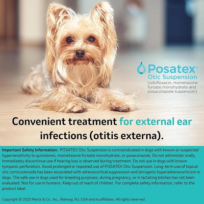 POSATEX Otic Suspension for Dogs, 7.5gm Bottle