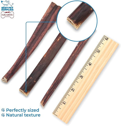 GigaBite Beef Esophagus Dog Treats - Natural Gullet Sticks for Dogs, High Protein Single Ingredient Dog Chews, Rawhide Free Dental Dog Treats for All Dog Breeds - Sticks (6 Inch), Pack of 35