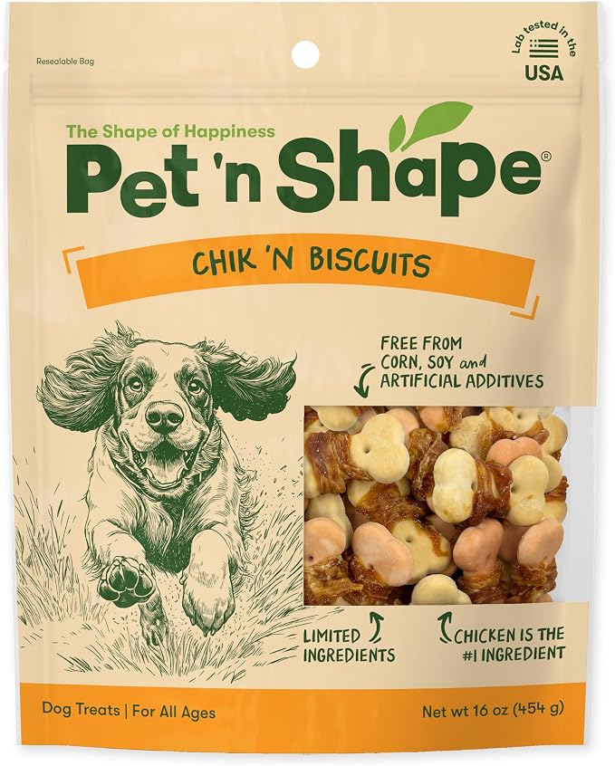 Pet 'n Shape Chik 'n Wrapped Biscuits – Jerky Dog Treats - 1 Pound