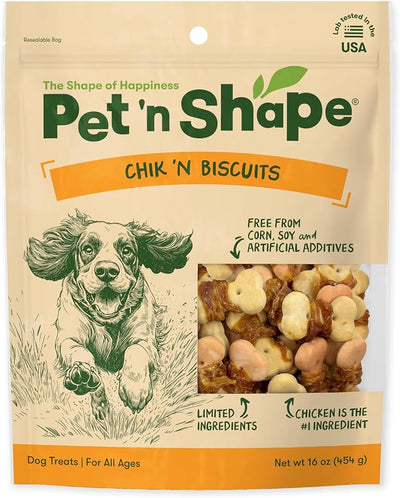 Pet 'n Shape Chik 'n Wrapped Biscuits – Jerky Dog Treats - 1 Pound