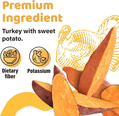 iPaw 5 Stock-Up Combo Turkey Dog Treats, SQF Certified Human Grade Dog Treat, Suitable for Training Chew, Hypoallergenic, Rawhide Alternative, Ring (Sweet Potato), 5 Packs
