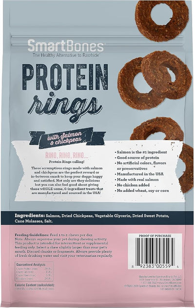 SmartBones Protein Rings with Real Salmon and Chickpeas, 10.5 OZ