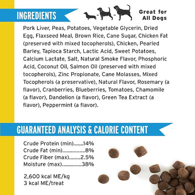 Pet Botanics 20 oz. Pouch Training Reward Soft & Chewy, Chicken Flavor, with 500 Treats Per Bag, The Choice of Top Trainers