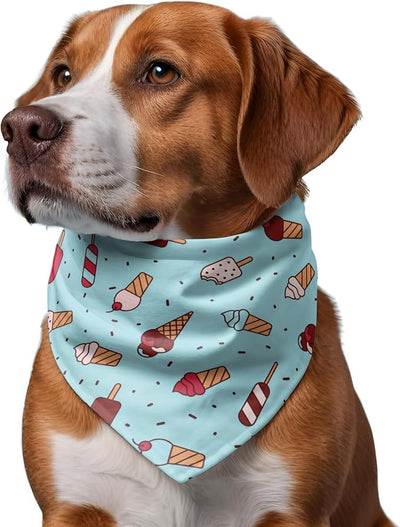 W Brings Bandana for Dogs | This Stunning Gorgeous Design Dog Bandana Scarf is Perfect Styling Accessory for Dogs Large, Medium & Small. One Size Fits All. (Medium - Large, Popsicle (OG))