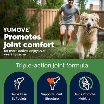 YuMOVE Dog Hip & Joint Supplement, Regular or Advanced Strength - ActivEase Green Lipped Mussel, Glucosamine, Hyaluronic Acid & Omega 3 - Chewable Tablets (300ct Chewable Tablets, Regular Strength)