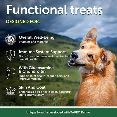 Nature's Protection Superior Care Grain-Free Healthy Dog Training Treats for Puppies and Adult Dogs Bundle - High Protein Salmon and Lamb Chews, 5.29 oz Each