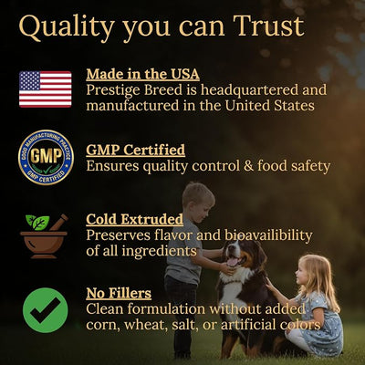 Bernese Mountain Dog Multivitamins, 90 Count, Made in the USA with Real Bacon.