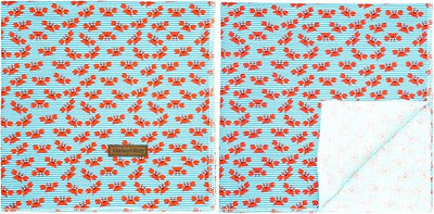 Lionheart Glory Blue Stripe Bandana 1 Pack - Washable Soft Scarf, Square Adjustable for Small Medium Dogs