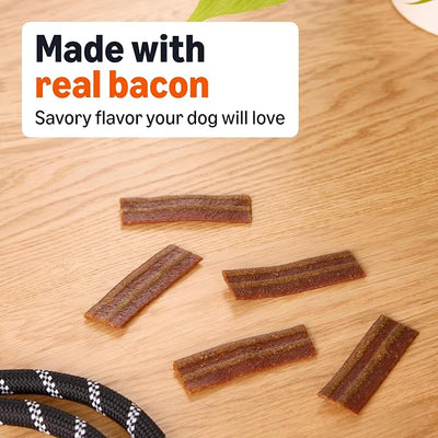 Amazon Basics Bacon and Turkey Flavor Bac'n Strips Dog Treats - 25 oz Bag