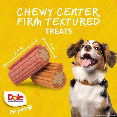 Dole for Pets Dog Chews, Assorted Strawberry and Pineapple Fruit-Flavored Treats, Real Fruit Flavor, No Artificial Preservatives, No Wheat Corn Soy, 7.05 Oz, 6 Pack