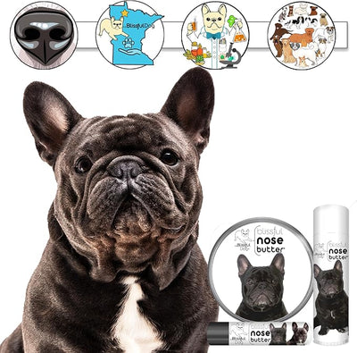 The Blissful Dog French Bulldog Brindle Nose Butter, Versatile Dog Nose Balm for Dry Nose, Handcrafted Nose Moisturizer, Easy-to-Apply Dog Essentials, Unscented, 2 oz.