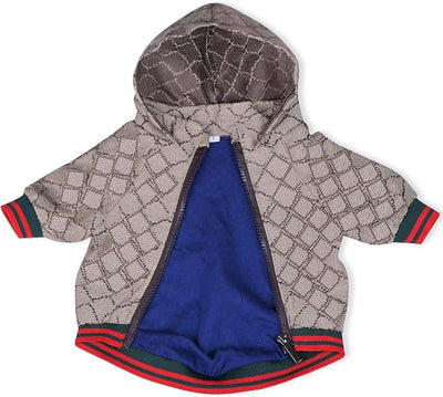 Dog Hoodie Classic Designer Puppy Coat Luxury Puppy Clothing Warm Pet Dog Coat Zipper Design Easy On/Off Teddy Clothing Chihuahua Clothes French Bulldog Clothes XL