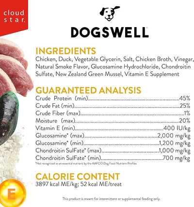 Dogswell Hip & Joint Jerky Dog Treats, Duck, 10 oz. Pouch