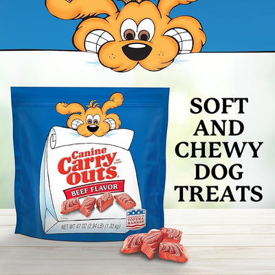 Canine Carry Outs Beef Flavor Dog Treats, 47oz Bag