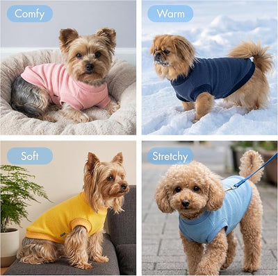 1 Pack Dog Shirt for Small Supplies Functional Waffle Dog Clothes Warm Soft Sweatshirt Outfit for Dogs Cats Pet Apparel