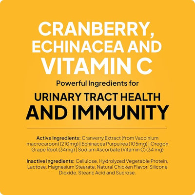 Cat & Dog UTI Treatment - Cranberry Supplement for Dogs&Cats 60 Chewable Tablets for Urinary Tract Infection & Bladder Stone Prevention, Canine Incontinence Support Made in USA