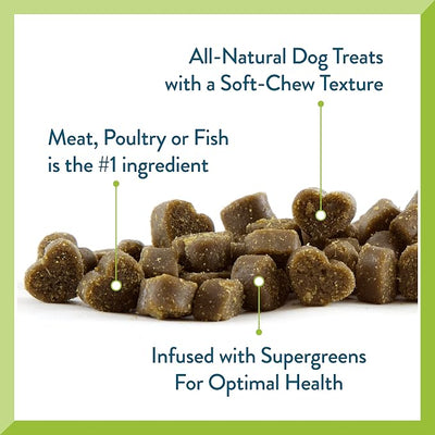 Pet Greens Natural Soft-Chew Dog Treats Infused with Supergreens Healthy Salmon, Flavor, 6 Ounces Per Pack (3 Pack Healthy Salmon)