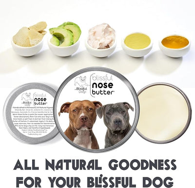 The Blissful Dog American Staffordshire Terrier Nose Butter, Versatile Dog Nose Balm for Dry Nose, Handcrafted Nose Moisturizer, Easy-to-Apply Dog Essentials, Unscented, 2 oz.