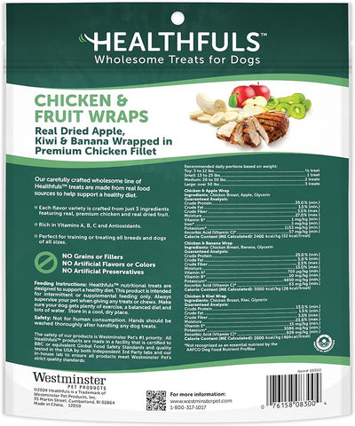 Healthfuls Chicken Wrapped Fruit Dog Treats, 16oz