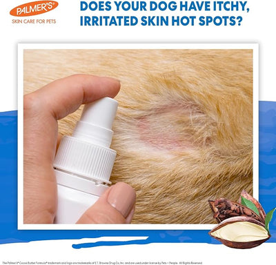 Palmer’s for Pets Hot Spot and Itch Relief Spray for Dogs with Cocoa Butter - Conditioning No-Rinse Skin Allergy Relief Mist with Vitamin E, Fragrance Free Formula, 8 Fl Oz