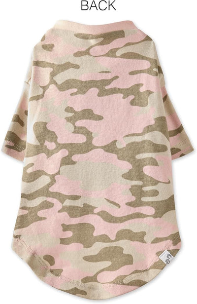 Pet Passion Toby 3-Pack 100% Organic Cotton Dog Short Sleeve T-Shirt Pet Tees for All Breeds, Pink Camo, X-Small (5-12 lbs)