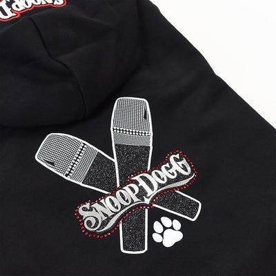 Snoop Doggie Doggs Deluxe Pet Hoodie, Mic Drop, Large