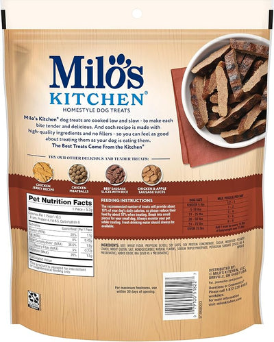 Milo's Kitchen Steak Grillers Recipe Dog Treats, 18 Oz. Bag (Pack of 4)