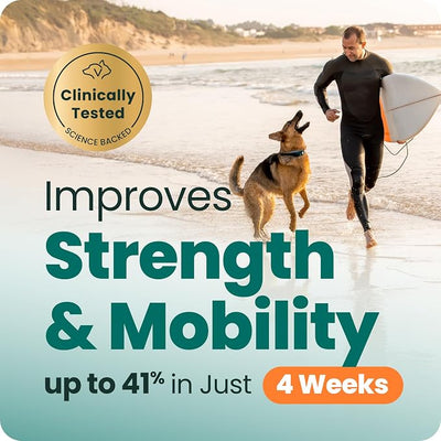 VetriScience Ultimate Strength Healthy Hip & Joint Chews, GlycoFlex Glucosamine, Chondroitin and Green-Lipped Mussel Joint Support Supplement for Dogs, Soothe Joint Discomfort, Duck, 120 Count