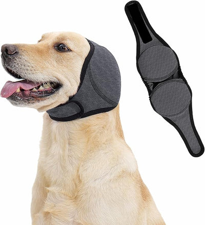 LIANZIMAU Quiet Ears for Dogs Comfort Calming Hoodie Dog Ear Covers for Noise & Anxiety Relief Ear Wraps for Dog Adjustable Dogs Ear Muffs Noise Protection Firework,Grooming and Force Drying
