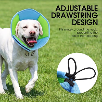 Dog Cones for Large Dogs, Soft Pet Cone Stop Licking After Surgery, Adjustable Pet E-Collar Alternative for Wound Healing, Light Blue X-Large