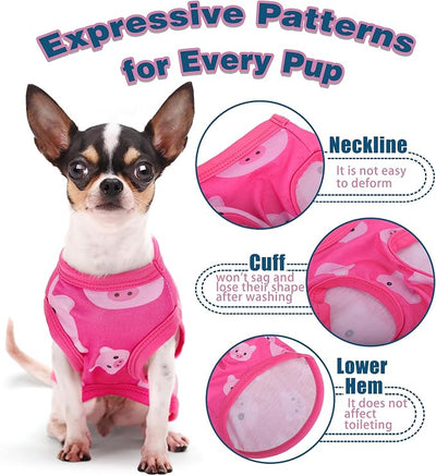 Adorable Pink Pig Dog Shirt: Lightweight Polyester Cartoon Puppy Vest, Small Medium & Large Dog T-Shirt, Summer Pet Clothes, Cute Dog Apparel, Breathable Dog Tank Top XXL