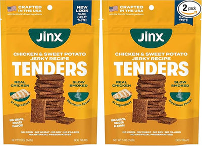 Jinx Chicken Tenders Jerky Dog Treats – Soft & Chewy, All Natural Dog Jerky Treats with Cage-Free Chicken - Pet Products for All Dogs (Puppies, Adults & Seniors) - 5oz (Pack of 2)