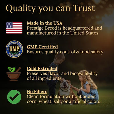 Multivitamins, Balanced Nutrition for Your Bulldog, 90 Count, Made in the USA with Real Bacon
